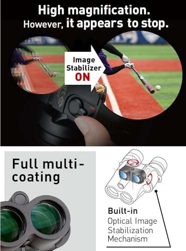 Kenko Image Stabilization Binocular VcSmart 14x30, Full Multi-coarting for Sports, Concerts and Outdoor 031957 3