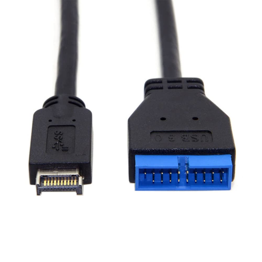 Connectors 20cm Connector Transfer Type-E to 20 Pin Front Panel Accessories USB 3.1 Adapter Cable Black Extension Long Motherboard - (Cable Length:) 5