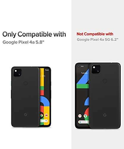 MOBOSI Net Series for Google Pixel 4a Case 5.8 inch (2020), Slim Shockproof Drop Protection Hybrid Matte Soft Protective Cover for Pixel 4a (Midnight Green) 2