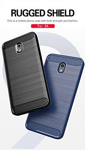 MYLBOO Case Compatible wlth Xiaomi Redmi 8A Case Redmi 8A Screen Protector for Soft Slim Flex TPU Silicone Case + [1 Pack] Full Screen Protector for Redmi 8A Cover (Black) 5