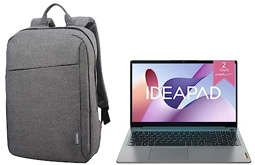 Lenovo IdeaPad 3 11th Gen Intel Core i3 15.6" FHD Thin & Light Laptop & Casual Laptop Backpack B210 39.62 cm (15.6) -inch Water Repellent Grey