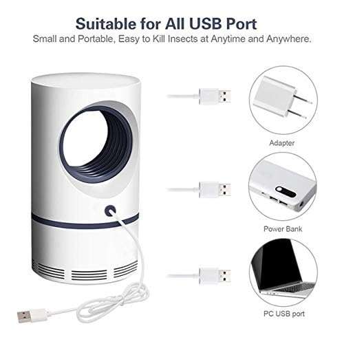 Ozoy Mosquito Lamp International Eco Friendly Bug Zapper Electric Mosquito Lamp Dual Mosquito Zapper Lamp Indoor Insect Trap Machine Wheel Skating Shoes Inline Skates for Boys Neem Wood (White) 4