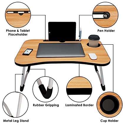 Mistri Office Table For Home/Writing Desk For Office/Folding Table For School/Folding Study Table/Work From Home Multipurpose Table (Wood), 23 Inches 3