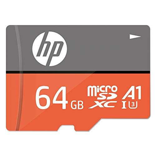 HP MicroSD Card U3, A1 64 GB High Speed (Write Speed 85MB/s & Read Speed 100 MB/s Records 4K UHD and Fill HD Video) 1