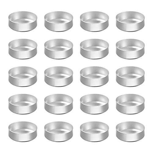 Milisten 200Pcs Aluminum Tea Light Candle Cups Empty Tins for Candle Making DIY Wedding Party Home Decoration Silver 1