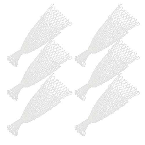 VGEBY Billiards Pool Table Pockets 6PCS, Billiards Net Pocket Cotton Mesh Bag Pool White Pool Table Accessories 1