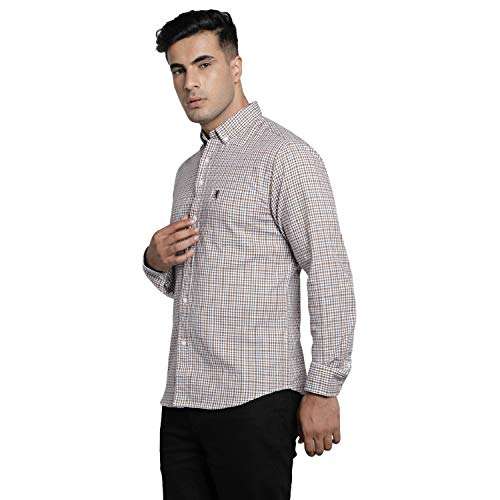 Red Tape Men's Checkered Regular Fit Shirt (RFS0195_Off-White M) 2
