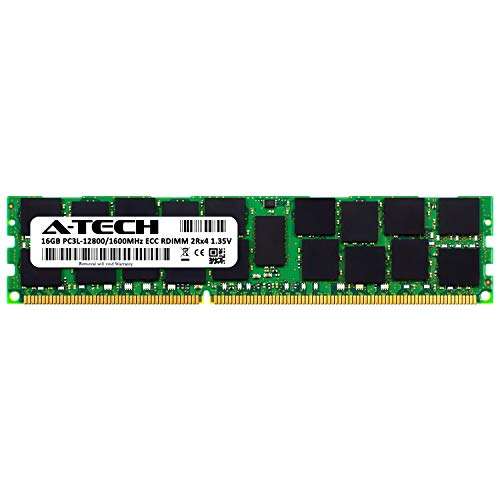A-Tech 16GB for HP Blackbird HP Z800 Workstation (1 x 16GB) PC3-12800 (DDR3-1600) ECC Registered RDIMM 240-Pin 2Rx4 1.35V Server Memory RAM 1