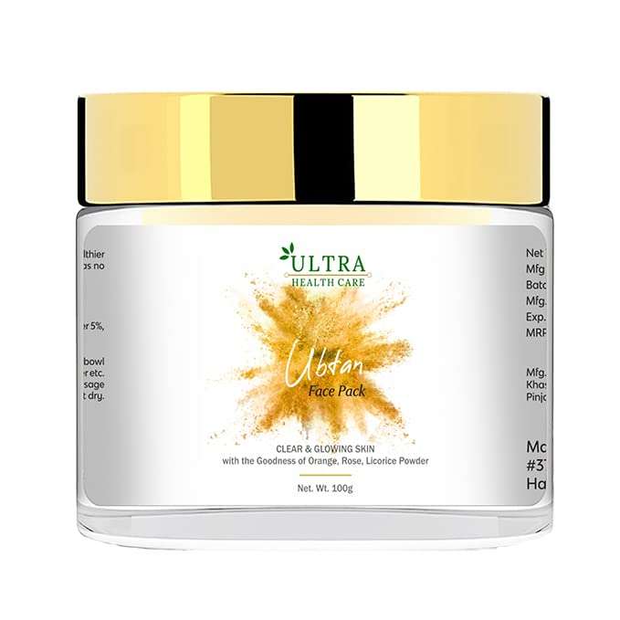 Ubtan Face Pack For Clear & Glowing Skin| Helps in DTan skin |Shinier & Radiant Skin |Control Oil Acne & Pimples With Orange Sandalwood & Rose For Men & Women 1