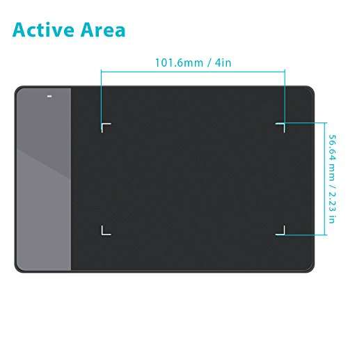 HUION 420 OSU Tablet Drawing Tablet, Graphics Tablet with Digital Stylus, 4 x 2.23 inches Pen Tablet for Digital Art, Design & Animation, Work with Mac, PC 5