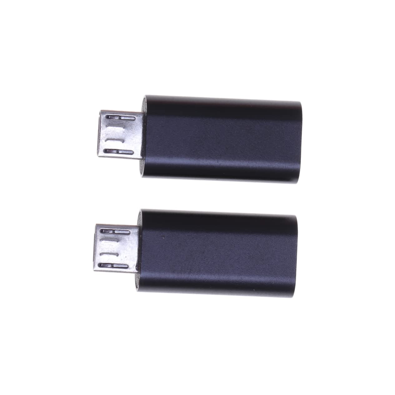 HOODANCOS 2 Pcs Pin Female Cable Micro USB Converter Connector for Smartphones Tablets Power Banks Black Easy Device Connectivity and Portability