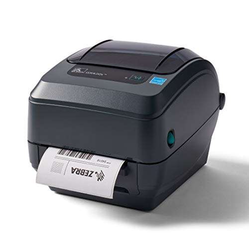 ZEBRA GX420t Thermal Transfer Desktop Printer Print Width of 4 in USB Serial and Ethernet Port Connectivity Includes Peeler GX42-102411-000 1