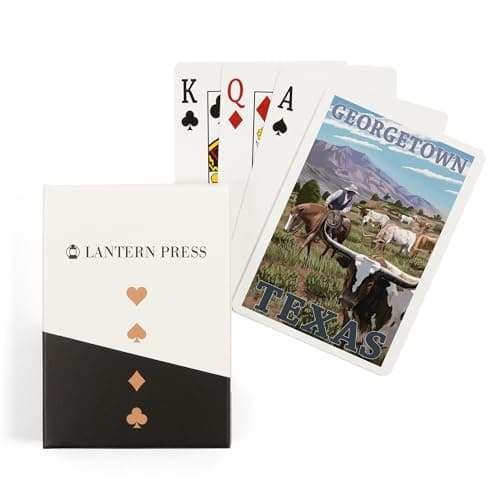 Georgetown, Texas, Longhorns (52 Playing Cards, Poker Size Card Deck with Jokers)