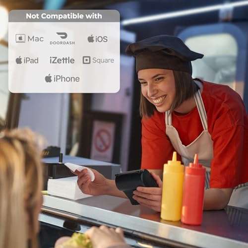 MUNBYN Bluetooth Receipt Printer, 58mm Mini Wireless POS Thermal Printer for Restaurant, Portable for Android/Windows 3