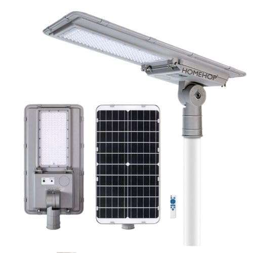 Homehop 180W All in One Solar Street Light Wall Lamp for Outdoor, Home & Garden Dusk to Dawn with Remote Control(180 LED,Aluminium)