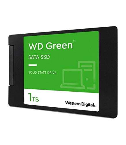 Western Digital 1TB WD Green Internal PC SSD Solid State Drive - SATA III 6 Gb/s, 2.5"/7mm, Up to 550 MB/s - WDS100T2G0A 2
