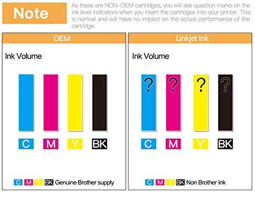 Linkjet Compatible LC3019 Ink Cartridge Replacement for Brother LC3019 LC3019XXL Ink Cartridge for Brother MFC-J5330DW MFC-J6530DW MFC-J6730DW MFC-J6930DW(2 Black,1 Cyan,1 Magenta,1 Yellow) 5-Pack 3