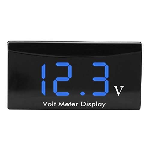 Digital Voltmeter, DC 12V Digital Small Little LED Display Volt Voltage Measuring Gauge Digital Voltmeter Ammeter Waterproof Voltmeter Panel Meter for Car Car Vehicle Accessory 1