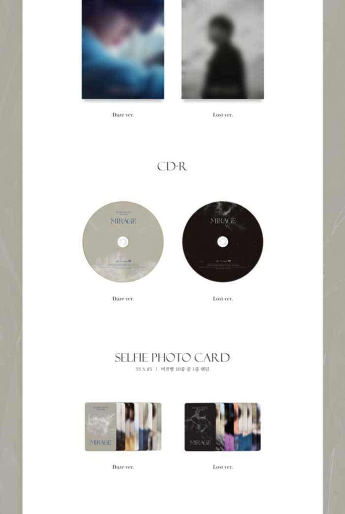 Ha Sungwoon Mirage 4th Mini Album 2 Version Set CD+72p PhotoBook+1p Sleife PhotoCard+1p Film PhotoCard+1p Folded PhotoCard+Sticker+Message PhotoCard Set+Tracking Kpop Sealed 4