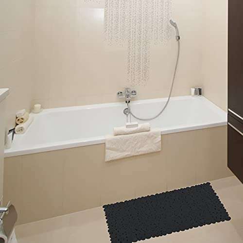 KINTIN Non-Slip Bathroom Mat, Bathtub Mat, Shower Mat for Toilet, Kitchen, Bathroom, Shower with Anti Slip Suction Cups- Blue 3