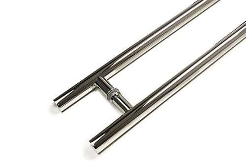 STRONGAR Modern & Contemporary Round Bar / Ladder/ H-Shape Style 1219mm / 48 inches Push-Pull Stainless-Steel Door Handle - Polished Chrome Finish 3