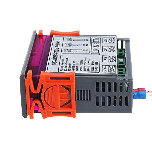 ZXY-NAN DC12V/DC24V/AC220 Digital Thermostat Temperature Controller High Temperature Alarm K Input -30~999 (Size : AC220V) Modules Accessories 5