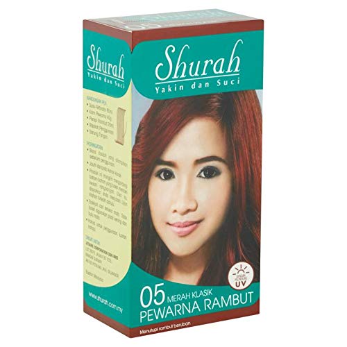 #MG SHURAH Hair Dye 05 Classic Red 1's -Find out the secrets to beautiful, healthy dyed hair. Shurah Hair Dye colours, moisturizes and protects your hair during and after the dyeing process