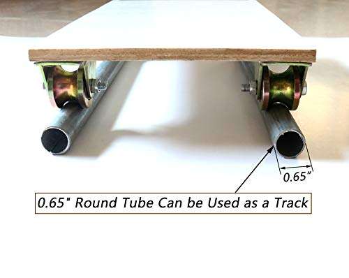 Anmeilexst 4 Pcs Color Zinc Plating 1.2" U-Groove Track Wheel, Sliding Door Roller, for Track Sliding Doors, Mechanical Carts and Mobile Workbench 5