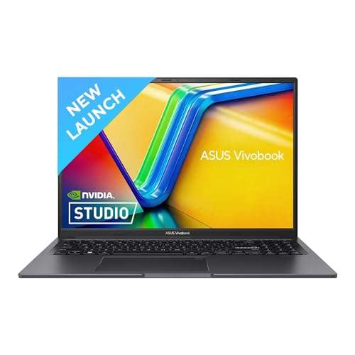 ASUS Vivobook 16X (2023), Intel Core i5-12500H 12th Gen, 16-inch (40.64 cm) FHD+, Thin and Light Laptop (16GB/512GB/4GB GeForce RTX 3050/Win11//Backlit//Indie Black/1.8 kg), K3605ZC-MBN543WS 1
