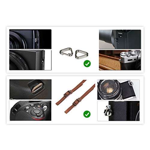 TARION Camera Strap for Photographers, Adjustable Neck Shoulder Camera Strap for Film Camera, 54in/137cm Crossbody DSLR SLR Camera Strap Universal Qucik Release Brown (Upgraded Version) 4