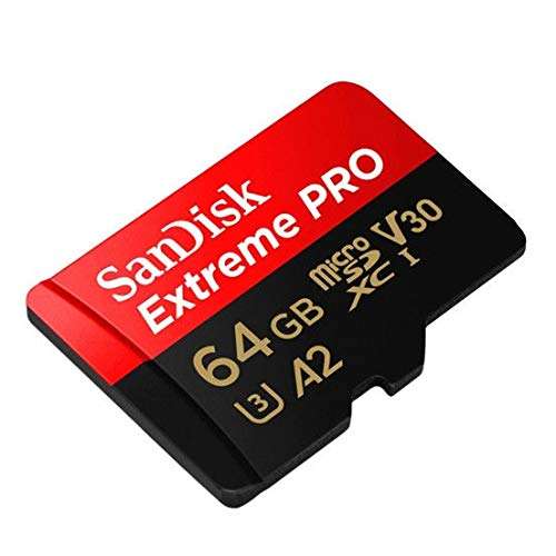 SanDisk 64GB Micro SDXC Memory Card Extreme Pro (2 Pack) Works with GoPro Hero 9 Black Action Camera U3 V30 4K Class 10 (SDSQXCY-064G-GN6MA) Bundle with 1 Everything But Stromboli TF & SD Card Reader 4