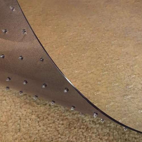 RESILIA Deluxe Clear Vinyl Floor Runner for Deep Pile Carpet - Non Slip & Stain Resistant Textured Mats - Waterproof Plastic Protector for Carpets, 27 Inches Wide x 6 Feet Long, Made in The USA 1