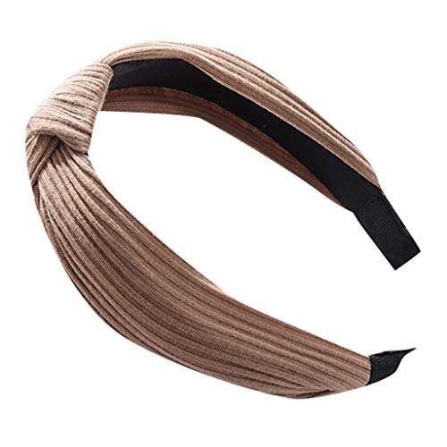 HNTDG Womens Solid Color Simple Fashion Headband Hair Band Fabric Headband 1
