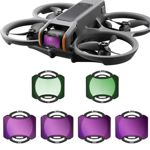 Craznick Avata 2 Filter Set - 6 Pack for DJI Avata 2 Drone ND Filters Camera Lens Multi-Coated Compatible with Avata 2 Accessories UV CPL ND8 ND16 ND32 ND64 HD Optical Glass 1