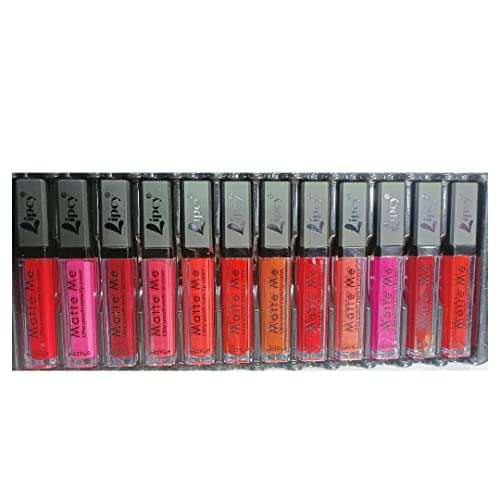 Matte me Hotshot Liquid Lipstick Pack of 12 pc, Multicolore 1