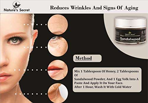 Nature's Secret Sandal Wood Powder with Glass Jar Packing, Brown, 30 g 5