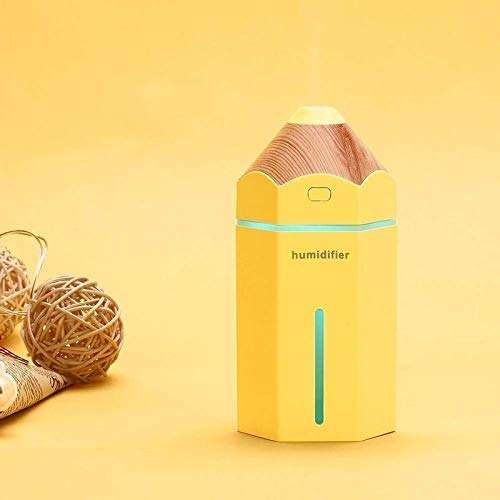 HOMEICE Pencil Humidifier USB Ultrasonic Aromatherapy Air Humidifier || LED Light Aroma Diffuser Mist Maker Fogger Mini Car Air Purifier (Multi Colour)