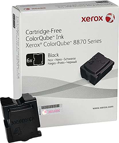 Xerox Black Solid-Ink, 6 Sticks/Box, Total Box Yield 16700 (108R00953) 2