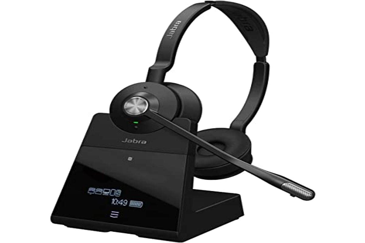 JABRA Engage 75 Stereo Wireless Headset, Advanced Noise-Cancelling Microphone, All Day Battery Life
