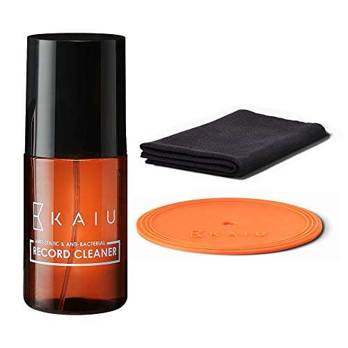 KAIU Vinyl Record Cleaning Kit- Anti Static Record Cleaning Washer Fluid with Silicone Label Protector & Microfiber Cloth - Vinyl Album Cleaner Spray - Remove Dust & Dirt - 3-in-1 Supplies Kit 2