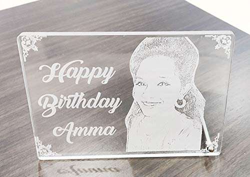 Incredible Gifts India Personalized Photo and Message on a Glass - Gift for Birthday 4