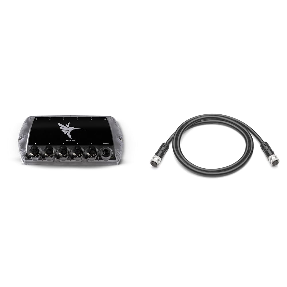 Humminbird 411850-1 AS ETH 5PGL - 5 Port Ethernet Switch & 720073-2 AS EC 10E Ethernet Cable (10 Feet) 1