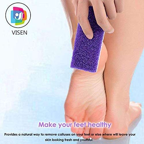 2 in 1 Pumice Stone for Feet,6 Pack Foot Scrubber & Callus Remover, Stone Scrubber for Hard Skin,Foot Pumice,Dead Skin Remover for Feet, Heels, Hands and Body 6