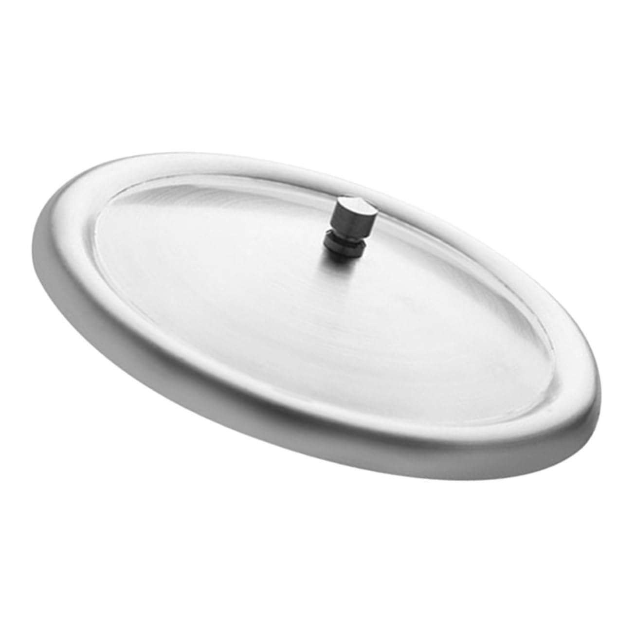 LALADEFIEE Cup Covers Beverage Dispenser Lid Tiny Handle Stainless Steel Round Cup Lid 1