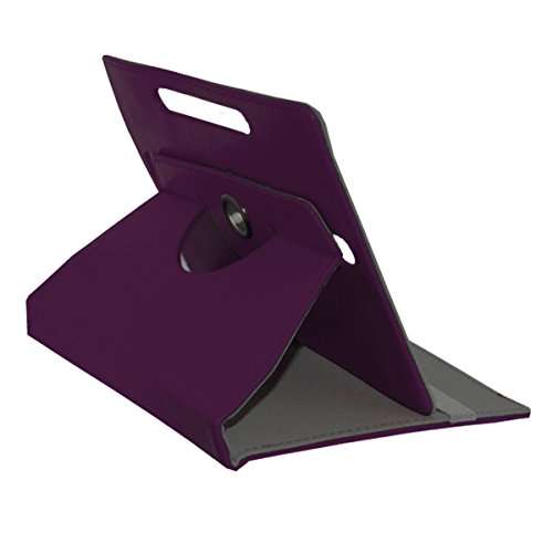 Acm Rotating Leather Flip Case Compatible with Datawind Moregmax 4g7 4g Tablet Cover Stand Purple 6