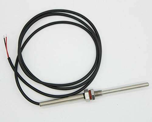 QUAROS NTC 3950 10K Thermistor Temperature Sensor SUS304 5mm Probe Wire 1m -40~150 Degree Thread M8X1.25 L35mm-300mm - (Color: L35mm) 1