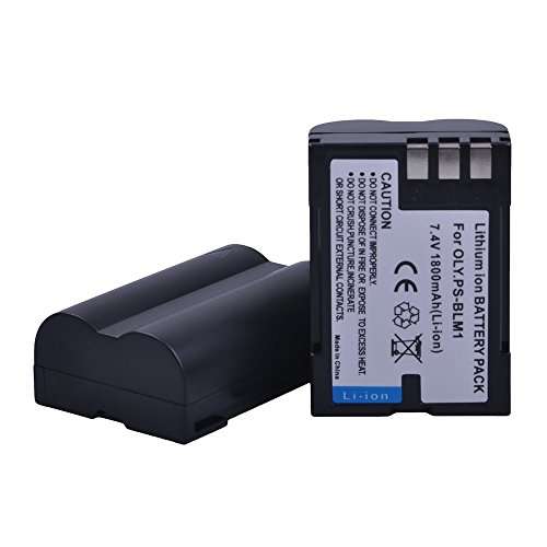 Batmax 2Packs PS-BLM1 BLM-1 PS BLM1 Battery + LCD USB Battery Charger for Olympus E-300 E-330 E-500 E-510 C-5060 C-7070 C-8080 E-1 E-3 E-30 E520 Camera Batteries 3