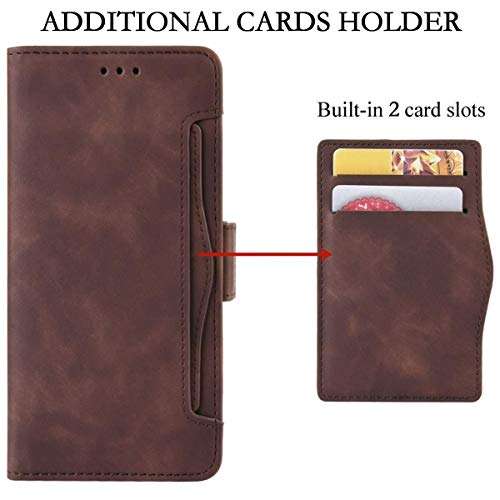 HualuBro Case for Oukitel WP5, Magnetic Full Body Protection Shockproof Flip Leather Wallet Case Cover with Card Slot Holder for Oukitel WP5 2020 Phone Case (Brown) 4
