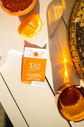 TanTowel Women's Half Body Tan Towelettes - 10 Pack, Plus, 10 Count (Pack of 1) 2