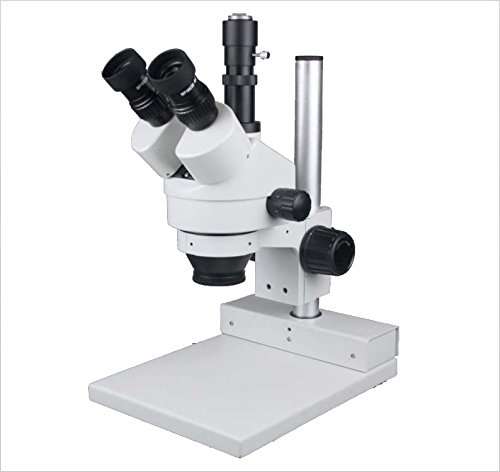 Radical 165mm WD 3.5-45x Zoom Stereo Trinocular PCB Weld Watch Industrial Microscope with Camera Port 4